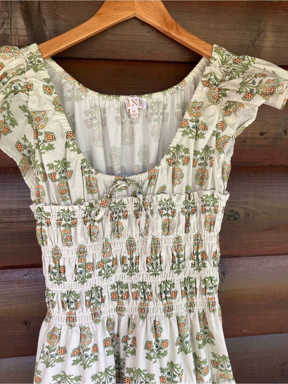 Cotton Smocked Floral Dress - Picture 7 of 11